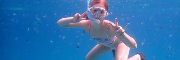 Marine Educator Blog Feb 2023 - Ann undertaking Kids Snorkel with Amrita