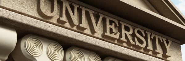 Building that says university