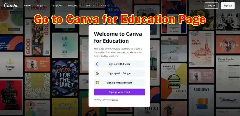 Go to Canva for Education Page